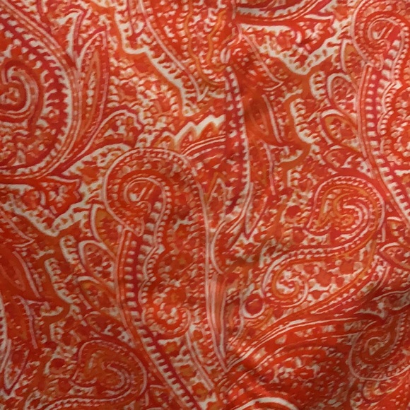 Talbots orange paisley Capri dress pants - Picture 5 of 5